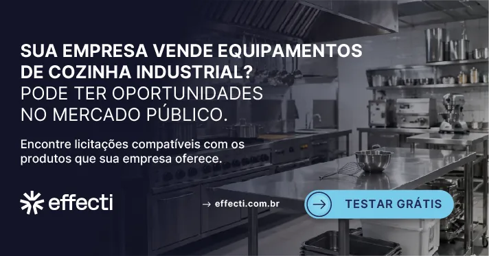 Licitação de equipamentos para cozinha industrial: guia do fornecedor