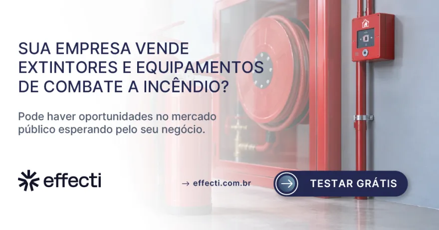 Licitação de extintores e sistemas de combate a incêndio