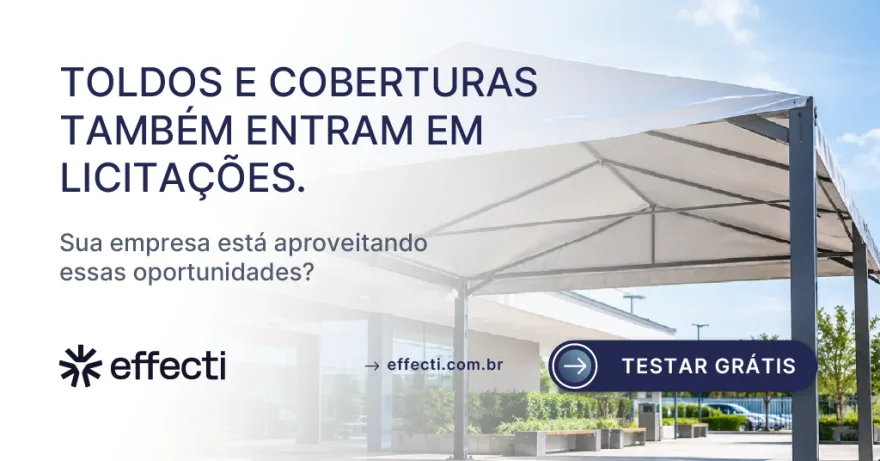 Licitação de toldos e coberturas: da medição à instalação