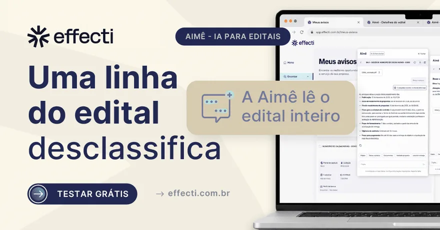 Effecti: aime uma linha do edital desclassifica